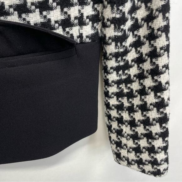 Talbots Houndstooth Blazer Tweed Black White Size 6 Petite - Picture 11 of 14